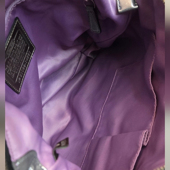 COACH Silver Metallic POPPY Shoulder 2-Way Bag - Picture 8 of 16